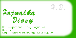 hajnalka diosy business card