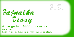 hajnalka diosy business card